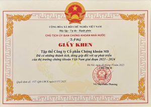 Giấy Khen Của Chủ Tịch ủy Ban Ck Nhà Nước