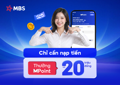 Tặng điểm MPoint khi nạp tiền tại MBS